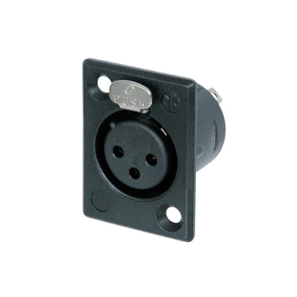 Neutrik NC3FP-B-1 XLR female panel connector black