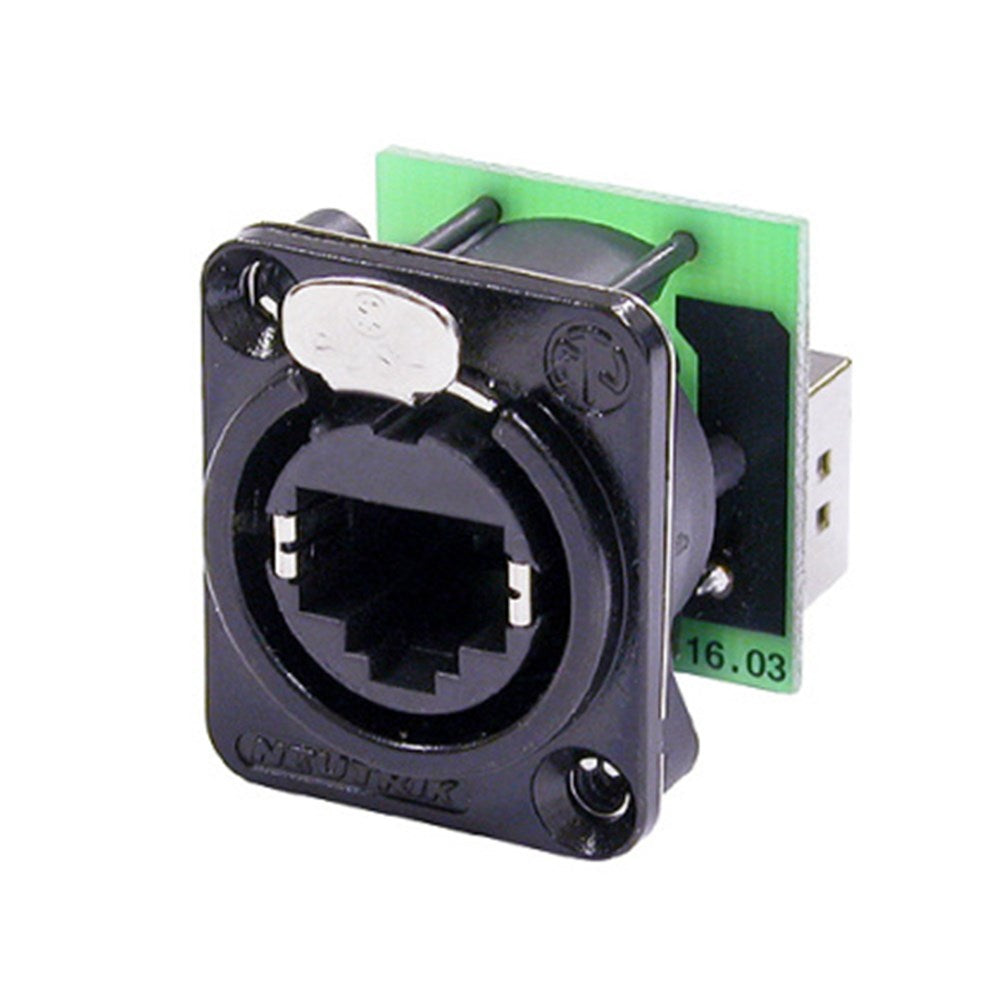 Neutrik NE8FDP-B etherCON RJ45 feedthrough black
