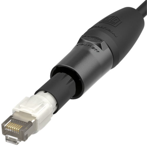 Neutrik NE8MXR1-B-TOP etherCON TOP retractable CAT6A cable connector