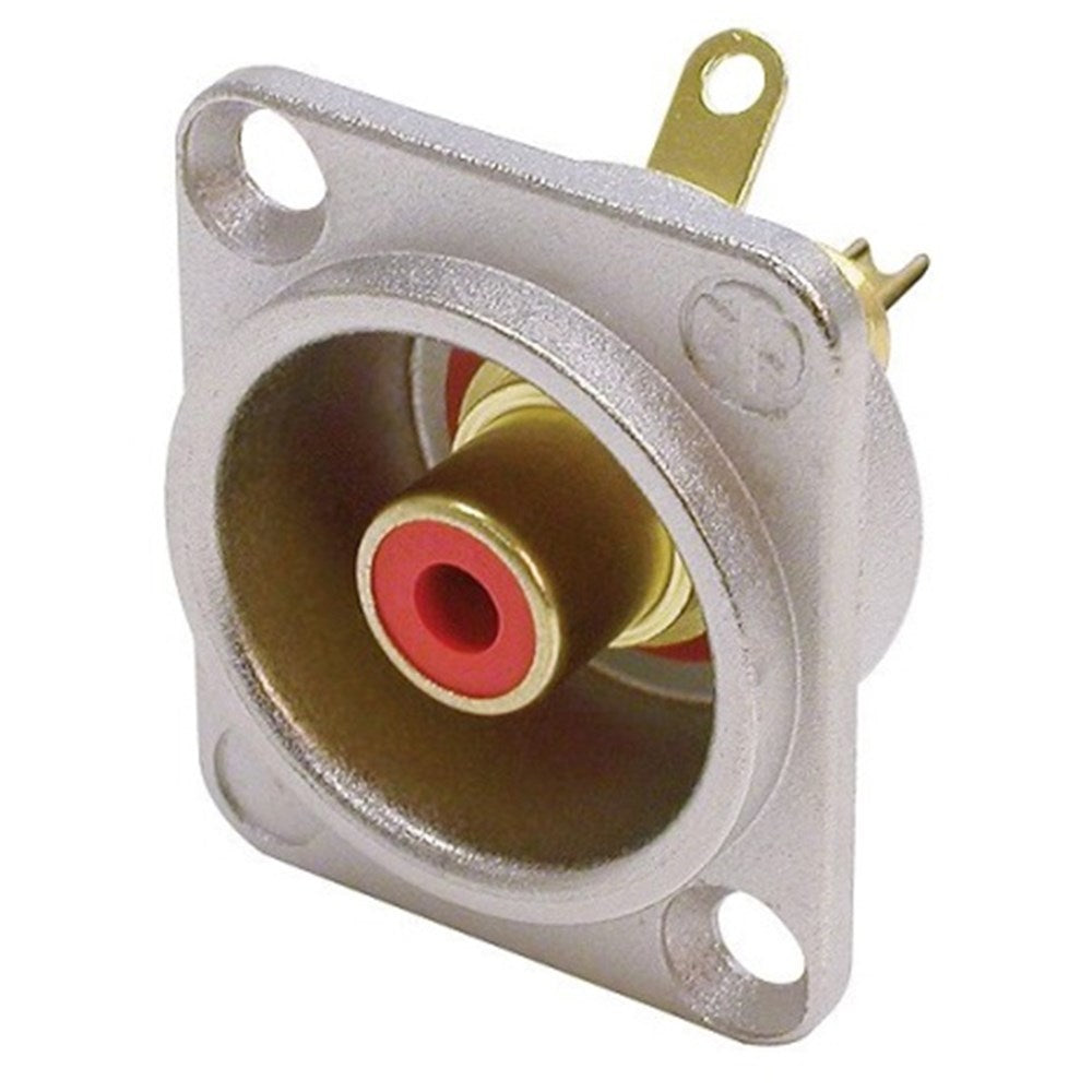 Neutrik NF2D-2 recessed RCA socket red