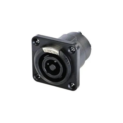 Neutrik NLT4FPXX-BAG speakON 4 pole female chassis black with silver contacts