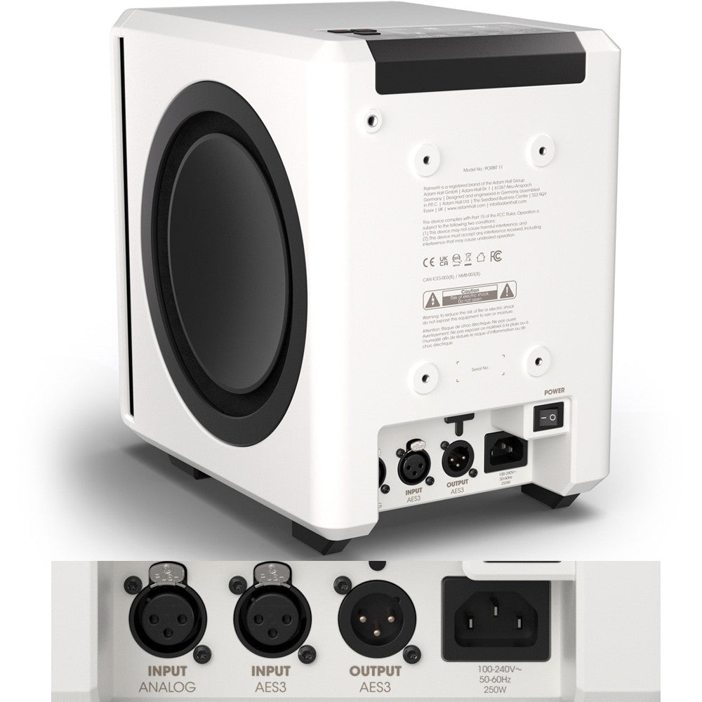 Palmer ORBIT 11  Active Coaxial 3-way Studio Monitor (Each) - White
