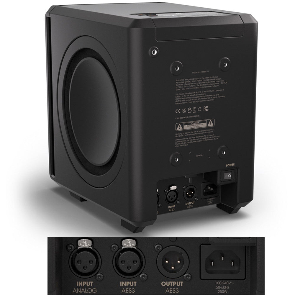 Palmer ORBIT 11 Active coaxial 3-way studio monitor (Each) - Black