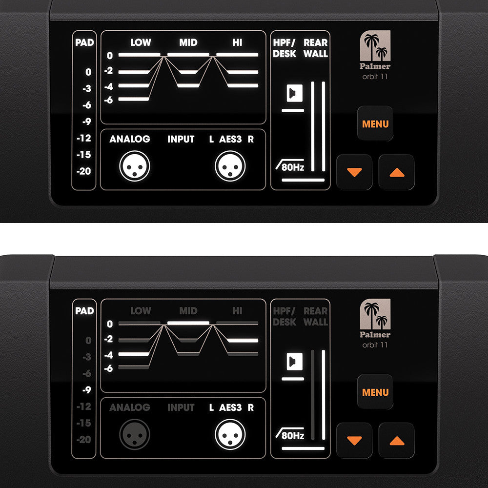 Palmer ORBIT 11 Active coaxial 3-way studio monitor (Each) - Black