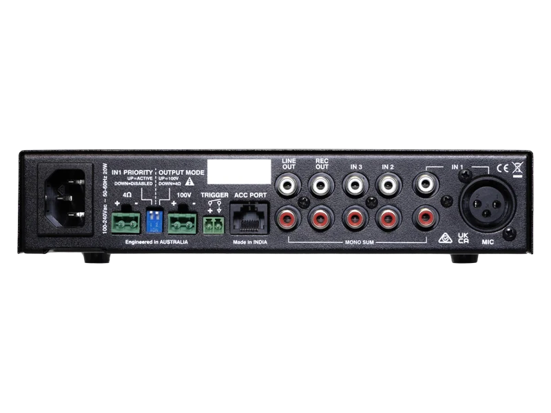 Australian Monitor PICOBLU60 Mixer Amplifier Half Rack 5 input 1 x 60W 100V/8Ohm
