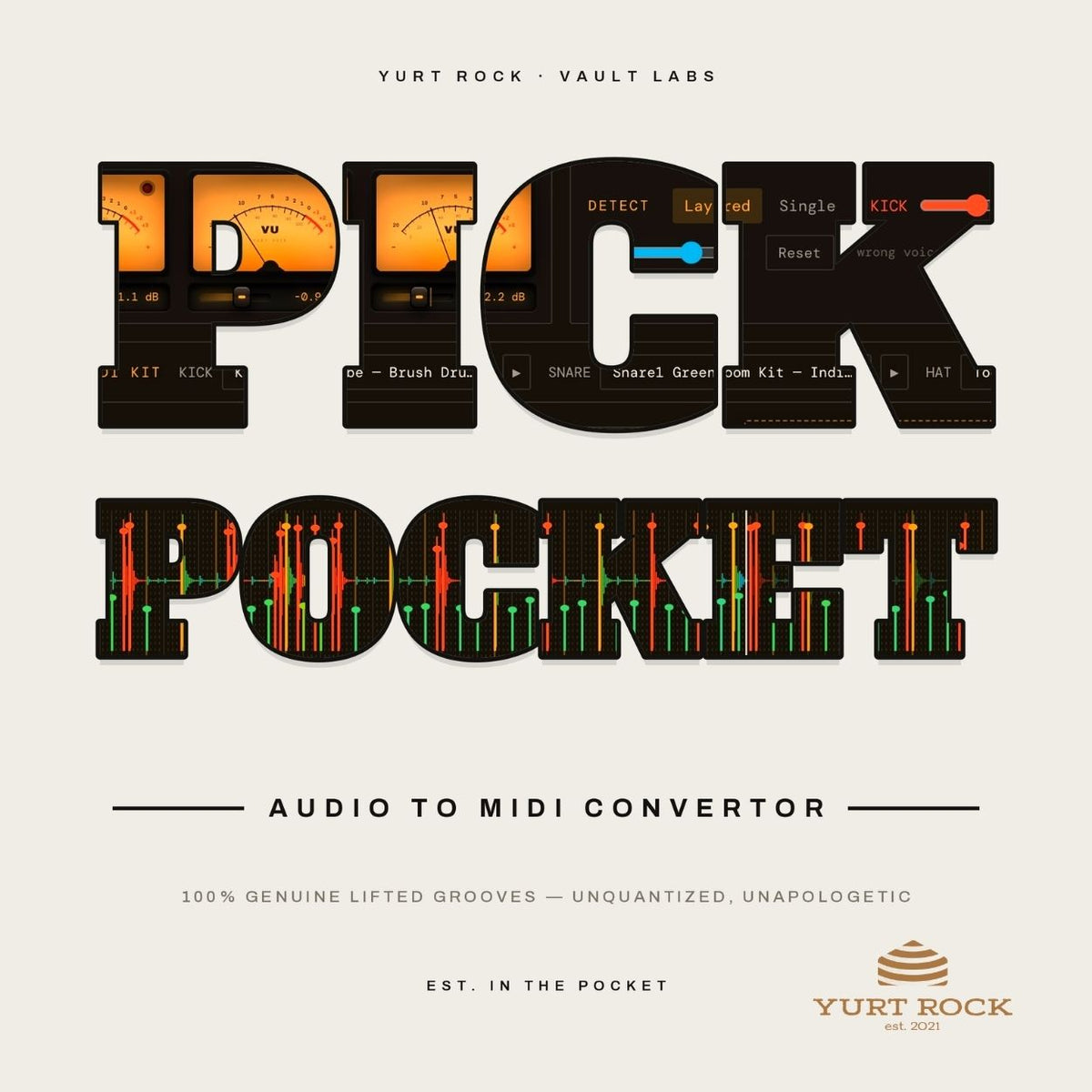 Yurt Rock Pick Pocket Audio to MIDI Drum Plug-In