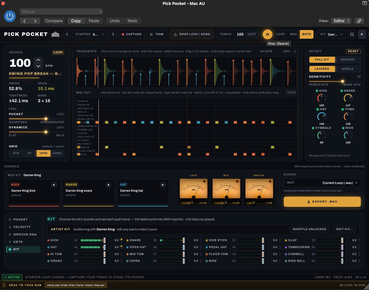 Yurt Rock Pick Pocket plug-in interface