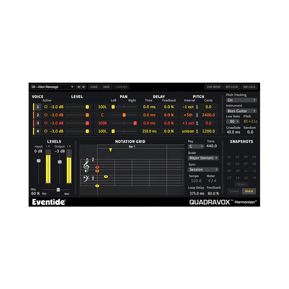 Eventide Quadravox 4 Voice Diatonic Pitch Shifter Plug-In (Digital Download)