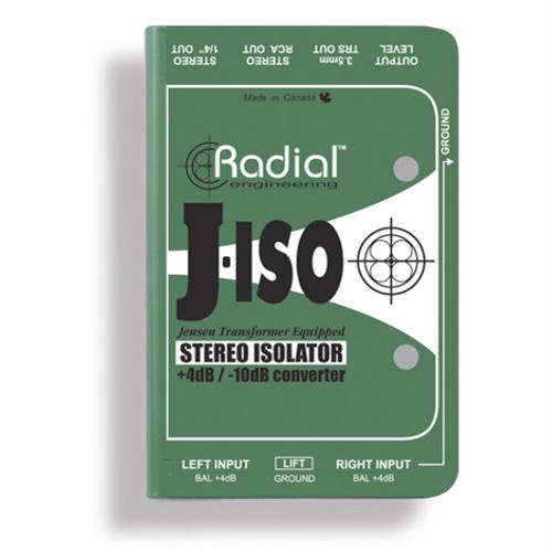Radial J-ISO - Balanced +4dB to -10dB unbalanced passive stereo converter, full range