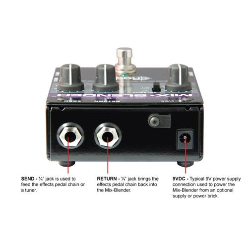 Radial Mix Blender Dual input guitar mixer with insert loop to blend in effects.