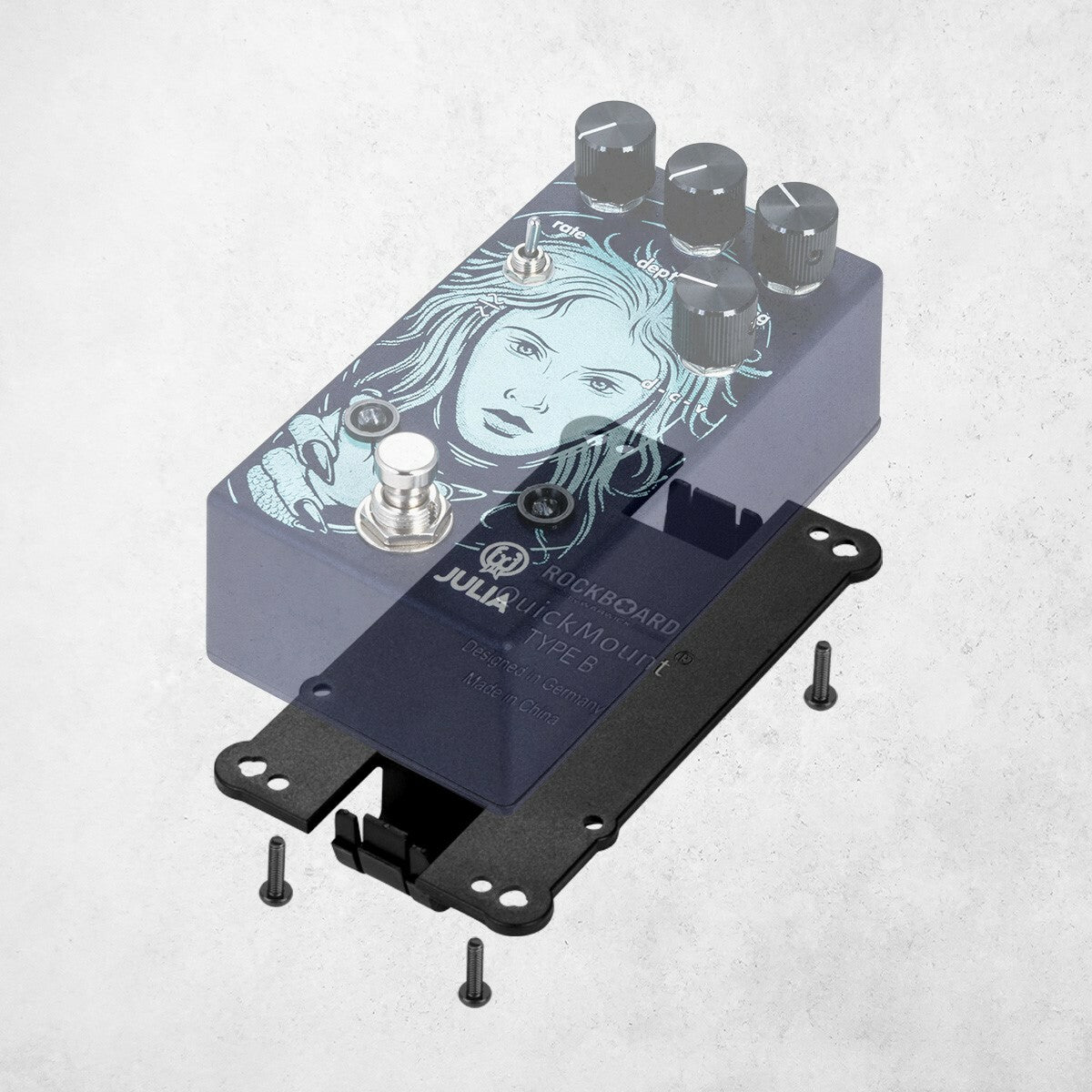 RockBoard QuickMount Type B1 Pedal Mounting Plate for Wampler, Friedman, Walrus
