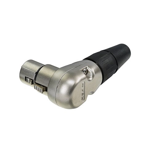 REAN 3 pin XLR right angle female cable connector nickel