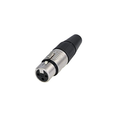 REAN 3 pin XLR female cable connector nickel