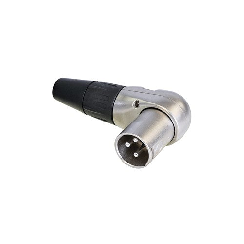 REAN 3 pin XLR right angle male cable connector nickel
