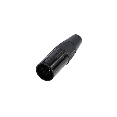 REAN 5 pin male XLR cable connector black/gold