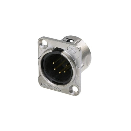 REAN 5 pin XLR male panel mount nickel
