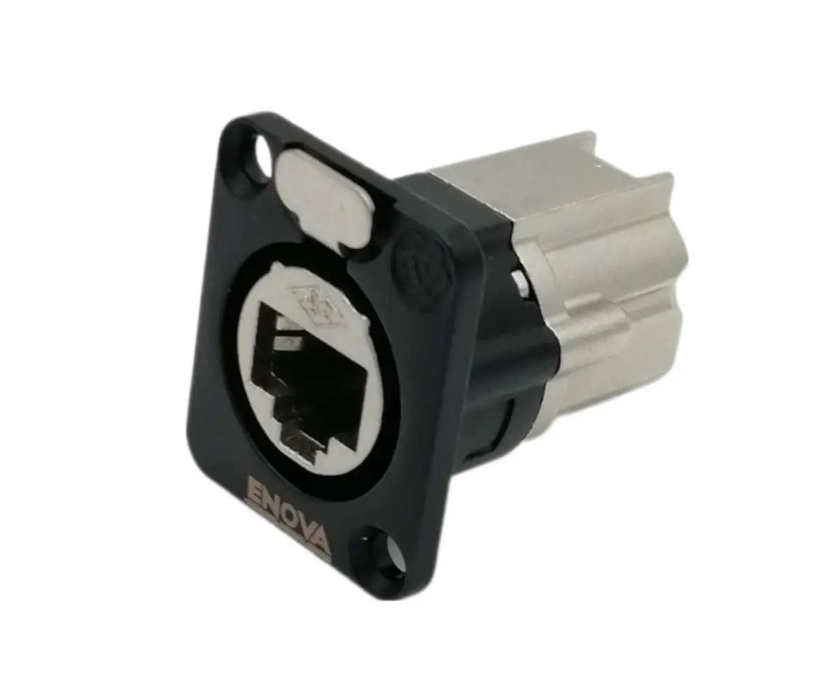 Enova RJ18FB-C6F RJ45 chassis connector Cat6A feed-through Enova