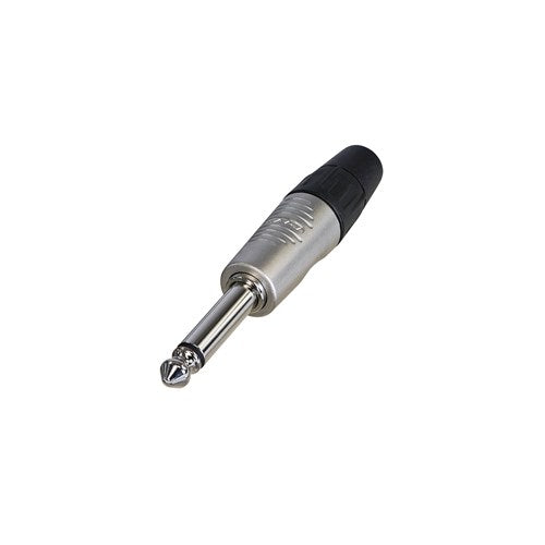 REAN 6.35mm TS cable plug nickel/nickel