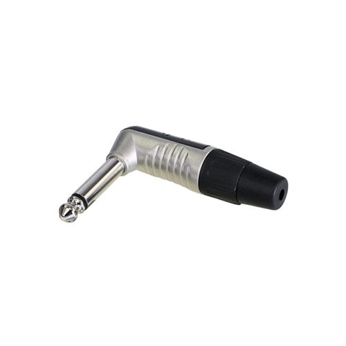 REAN RP2RC 6.35mm right angle TS cable plug nickel/nickel