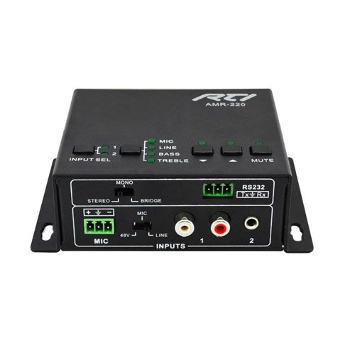 RTI AMR-220 2 Input Amplifer 2-Channel Mixer Amplifier 2 x 20W