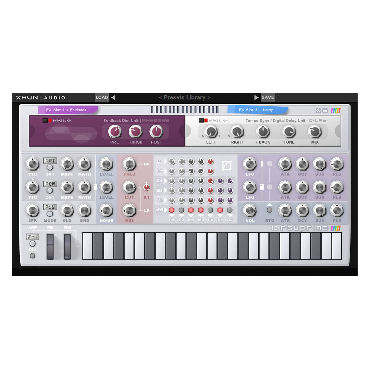 Xhun RawPrime Physically modeled hybrid synthesizer