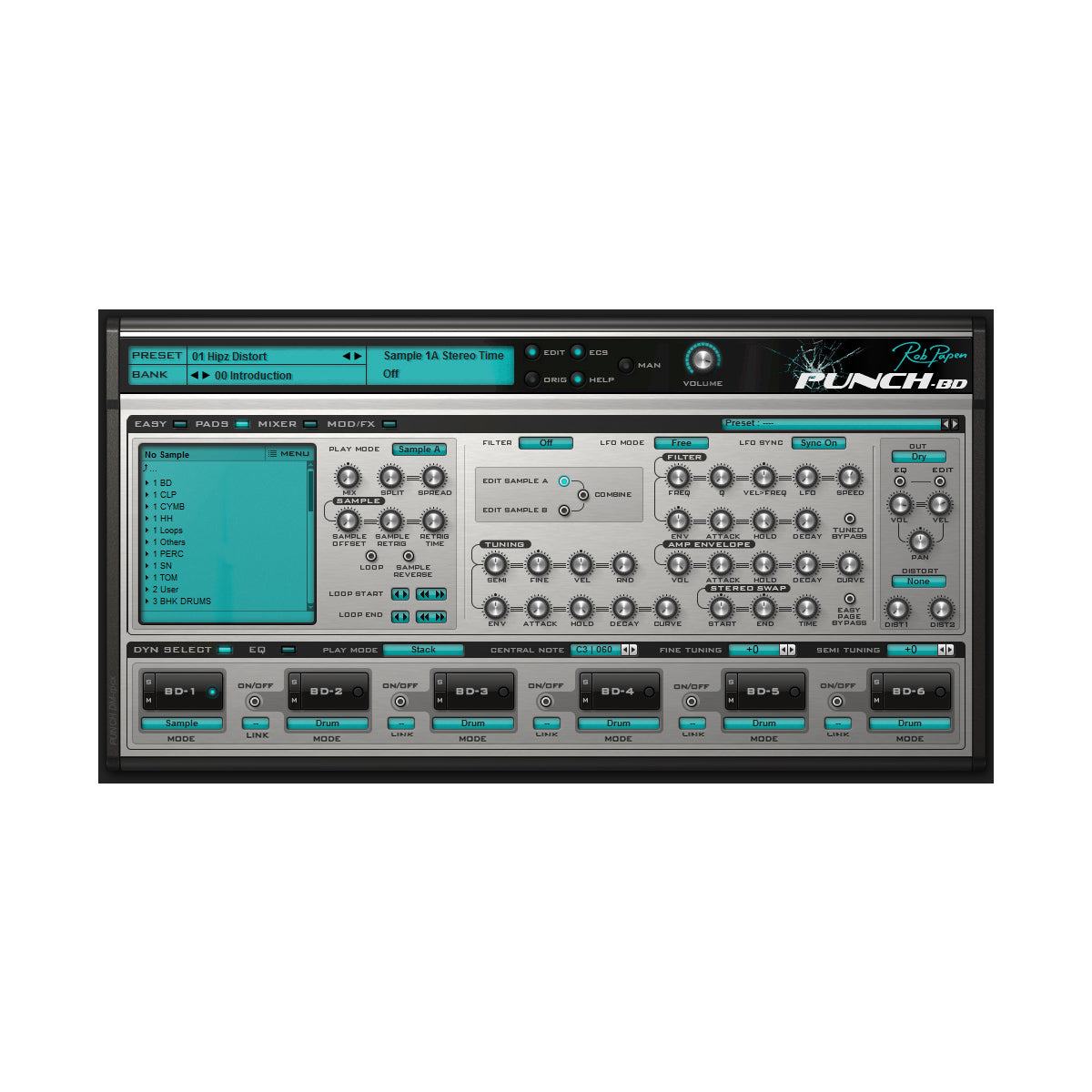 Rob Papen Punch BD Virtual Bass Drum Synthesizer Plug-In (Serial Nr + Download)