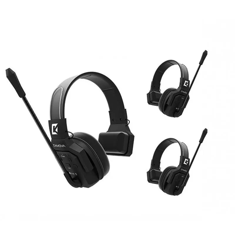 Ckmova Wicom E S3 Full-Duplex Wireless DECT Intercom System with 3 Single-Ear Headsets&nbsp; CKMova