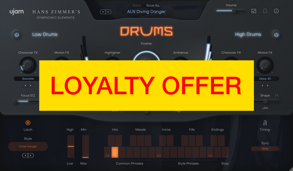 UJAM DRUMS Loyalty Offer — UJAM