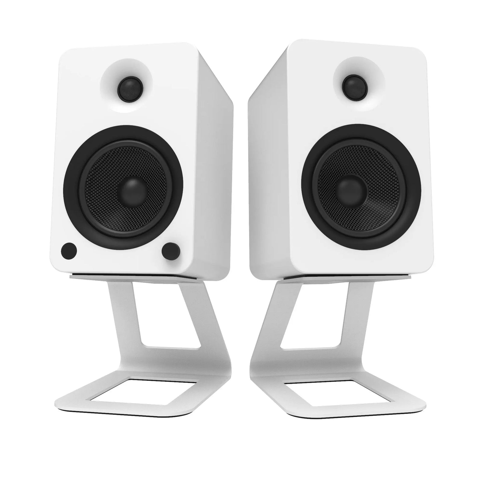 Kanto SE6W Elevated Desktop Speaker Stands for Large Speakers - Pair, White Kanto