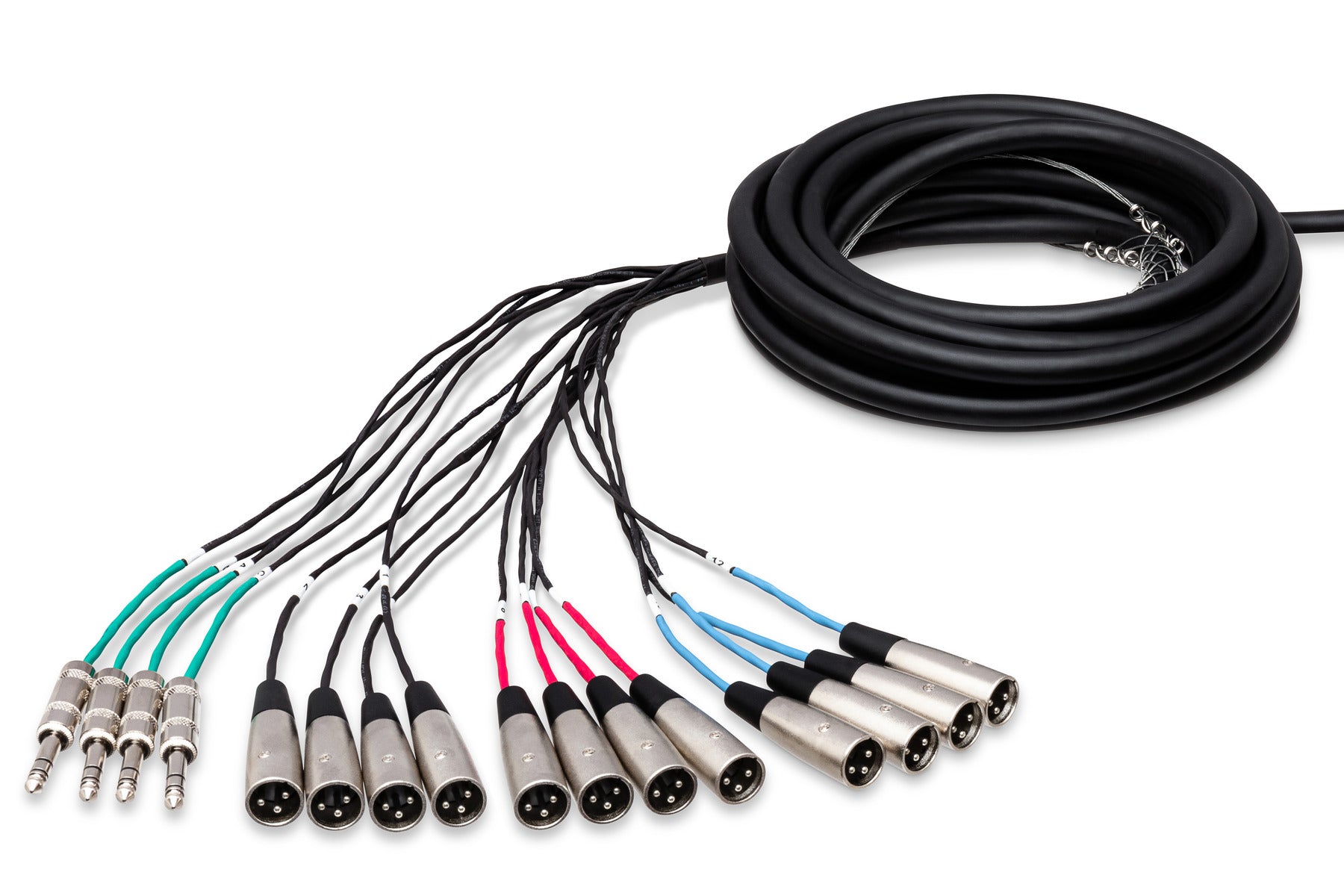 Hosa SH12X450 Pro-Conex Stage Box Snake,  12 x XLR Sends and 4 x 1/4 in TRS Returns, 50 ft / 15M