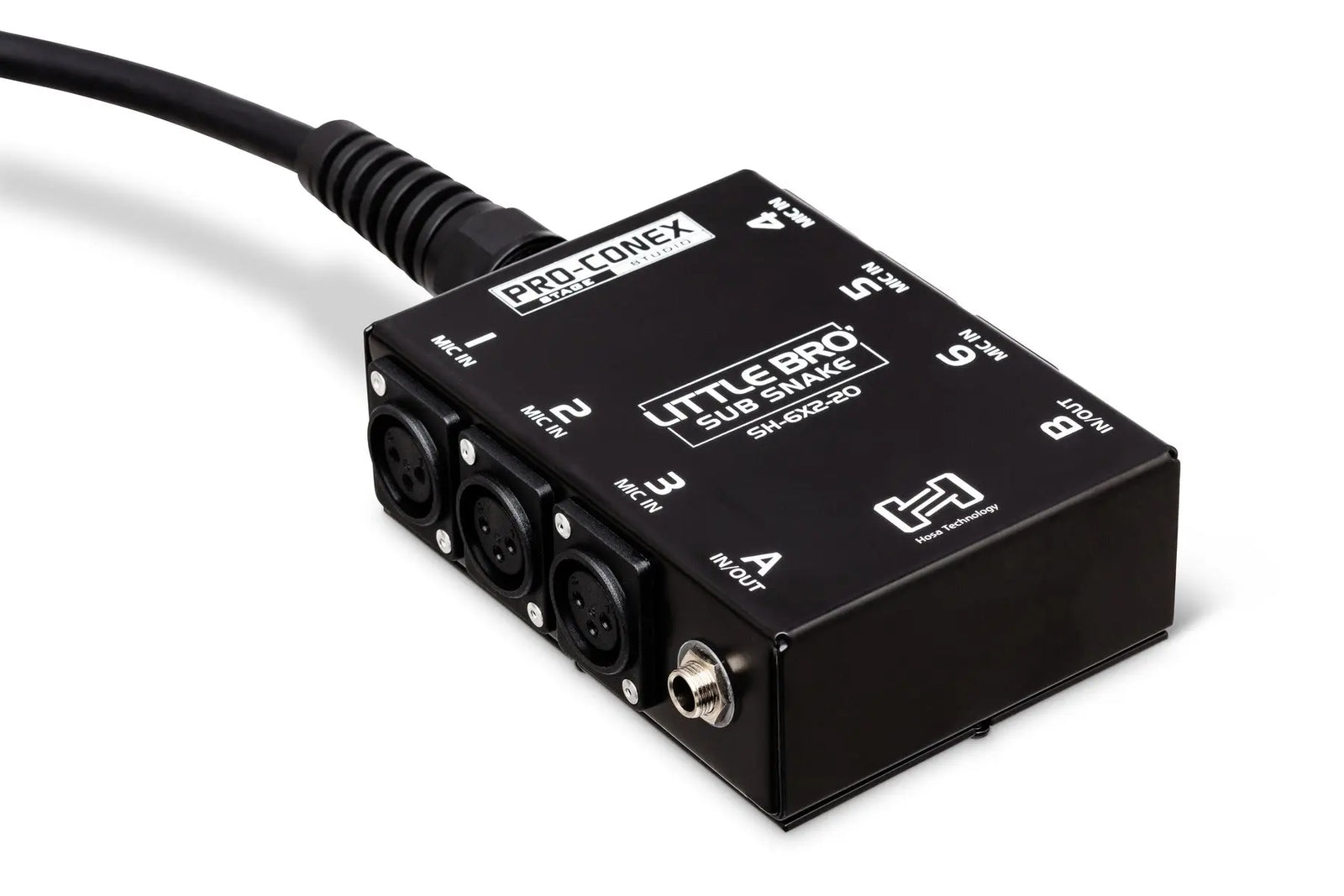 Hosa SH6X230 Pro-Conex Little Bro' Sub Snake,  6 x XLR Sends and 2 x 1/4 in TRS Returns, 30 ft / 9M