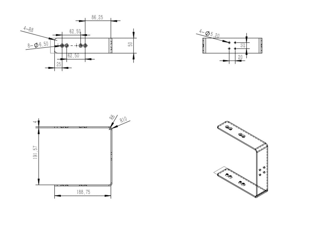 Precision SM-P4B | Speaker Mounting Bracket for PreSonus Eris Pro 4 Speakers