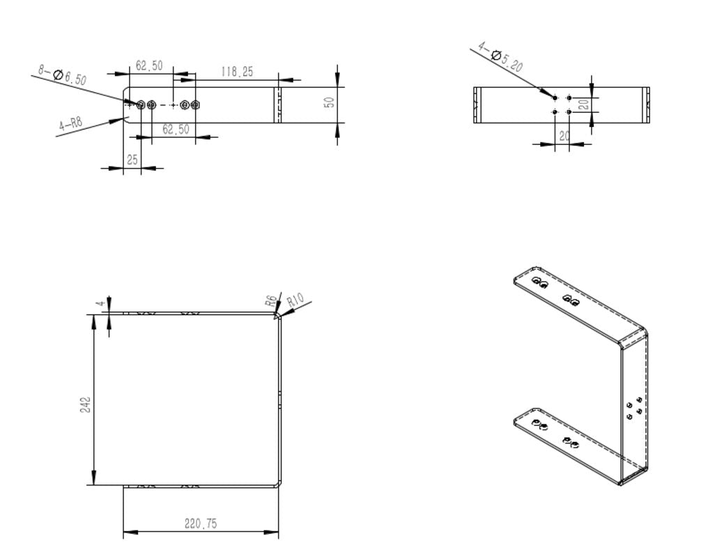 Precision SM-P6B | Speaker Mounting Bracket for PreSonus Eris Pro 6 Speakers