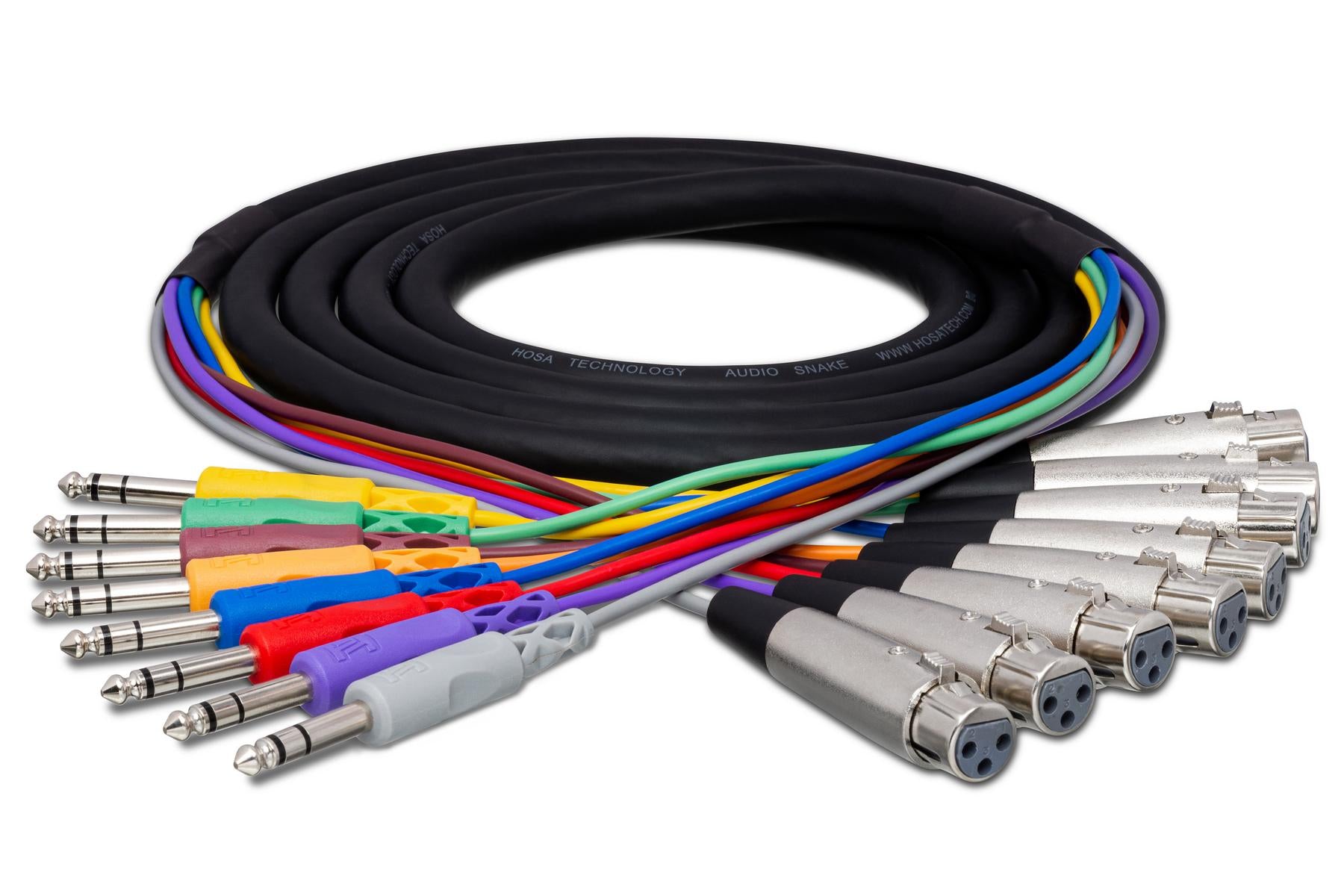 Hosa STX807F Balanced Snake, XLR3F to 1/4 in TRS, 7 m