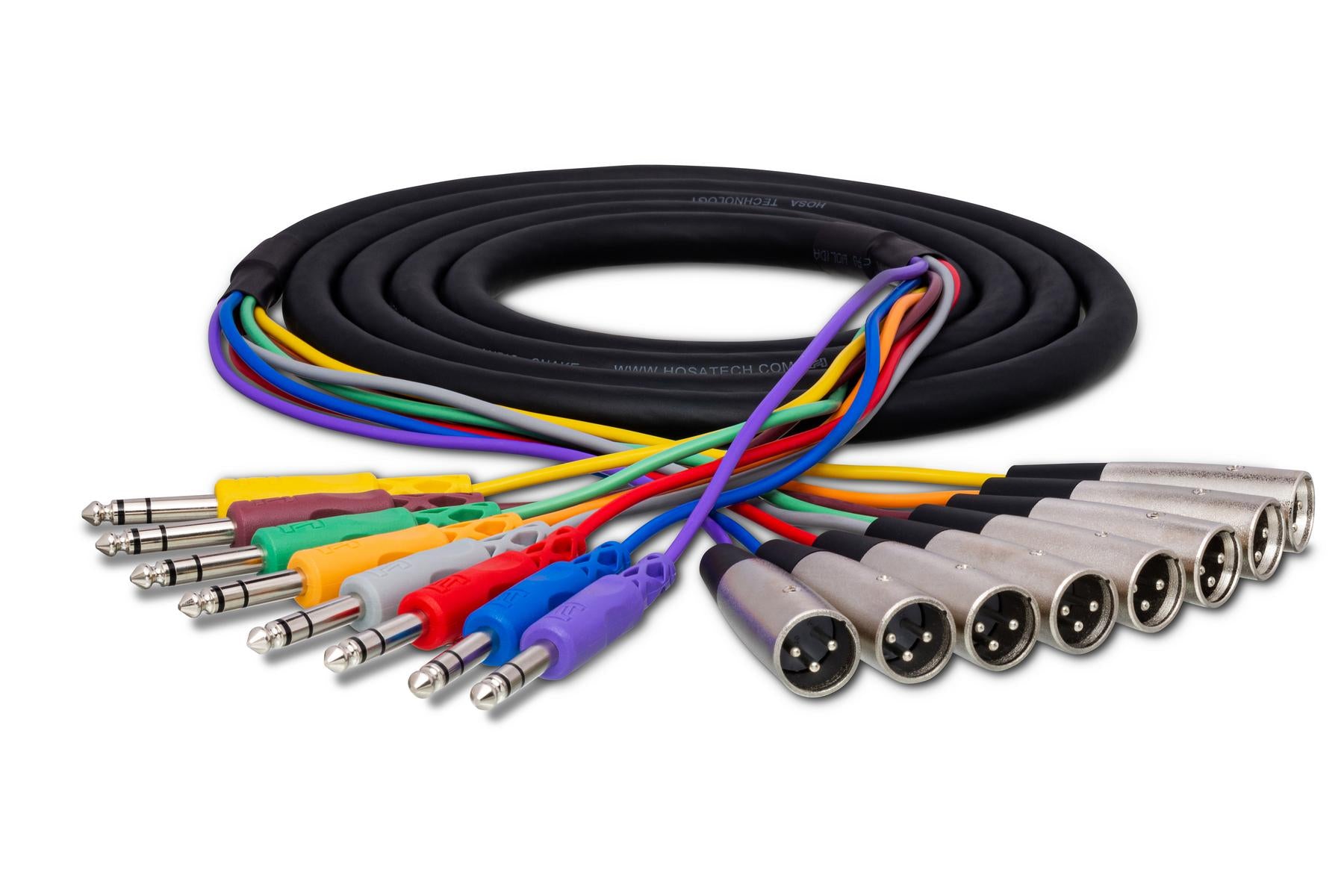 Hosa STX803M Balanced Snake, 1/4 in TRS to XLR3M, 3 m