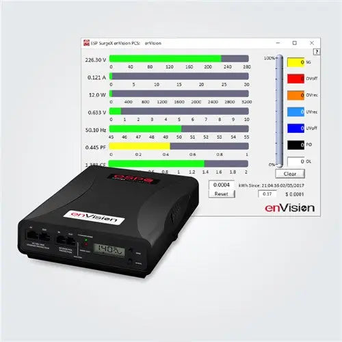 SurgeX EV23010IC enVision Diagnostic Power Analysis Tool power filter/scope EMI/RFI, CouVS, ICE, network , SurgeX