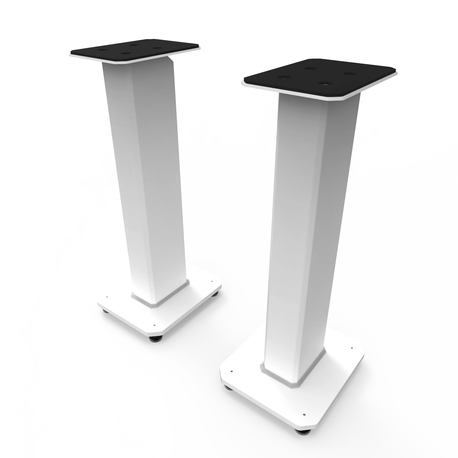 Kanto SX26W 26" Tall Fillable Speaker Stands with Isolation Feet - Pair, White Kanto