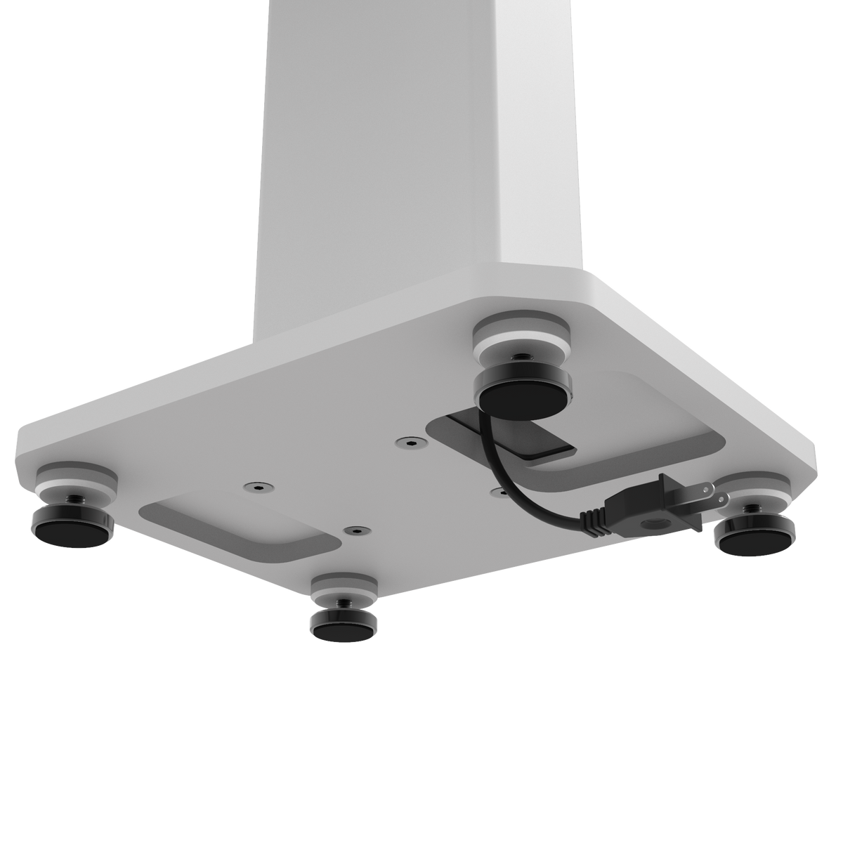 Kanto SX26W 26&quot; Tall Fillable Speaker Stands with Isolation Feet - Pair, White