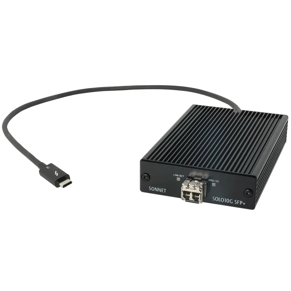 Sonnet Solo 10G Thunderbolt 3 to SFP+ 10 Gigabit Ethernet Adapter (SFP+ [SR] included)