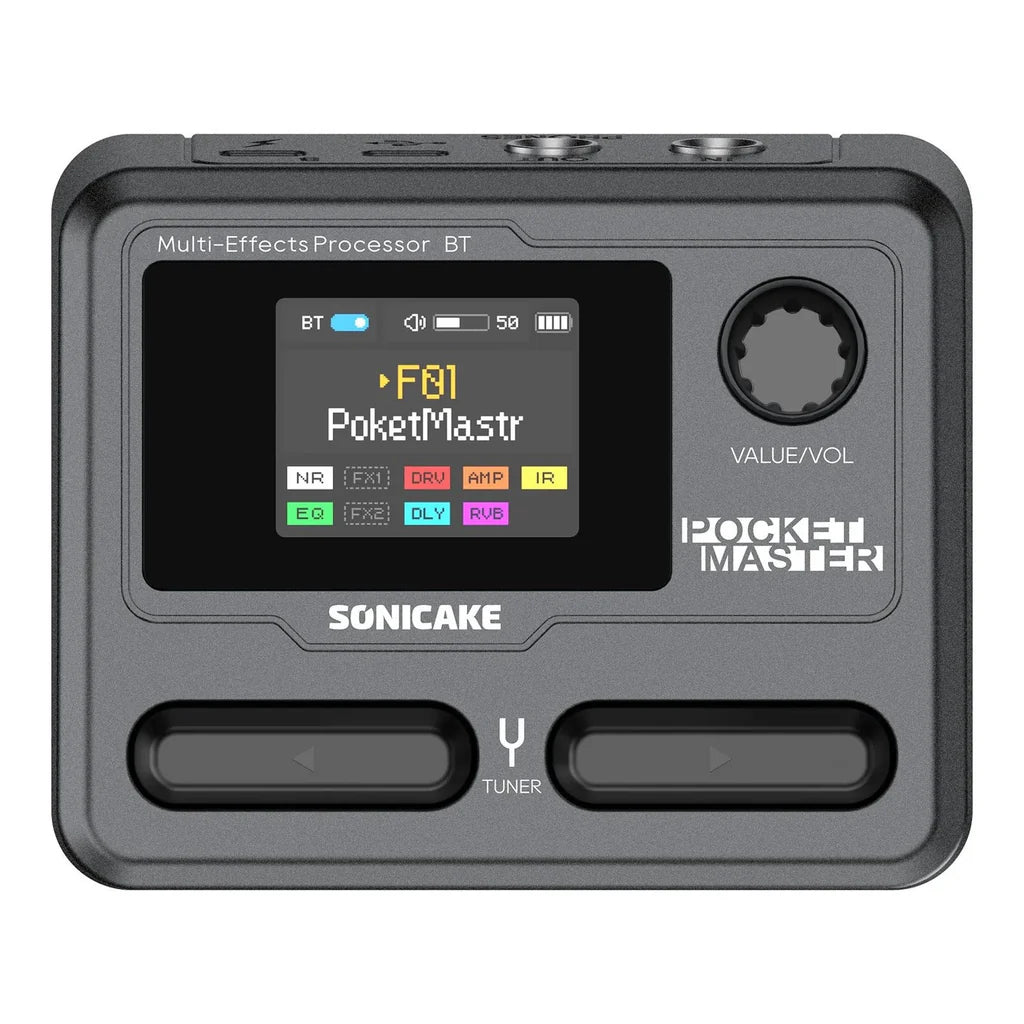 Sonicake Pocket Master Mini Guitar Amp Model & Multi FX Pedal with BlueTooth (Black)