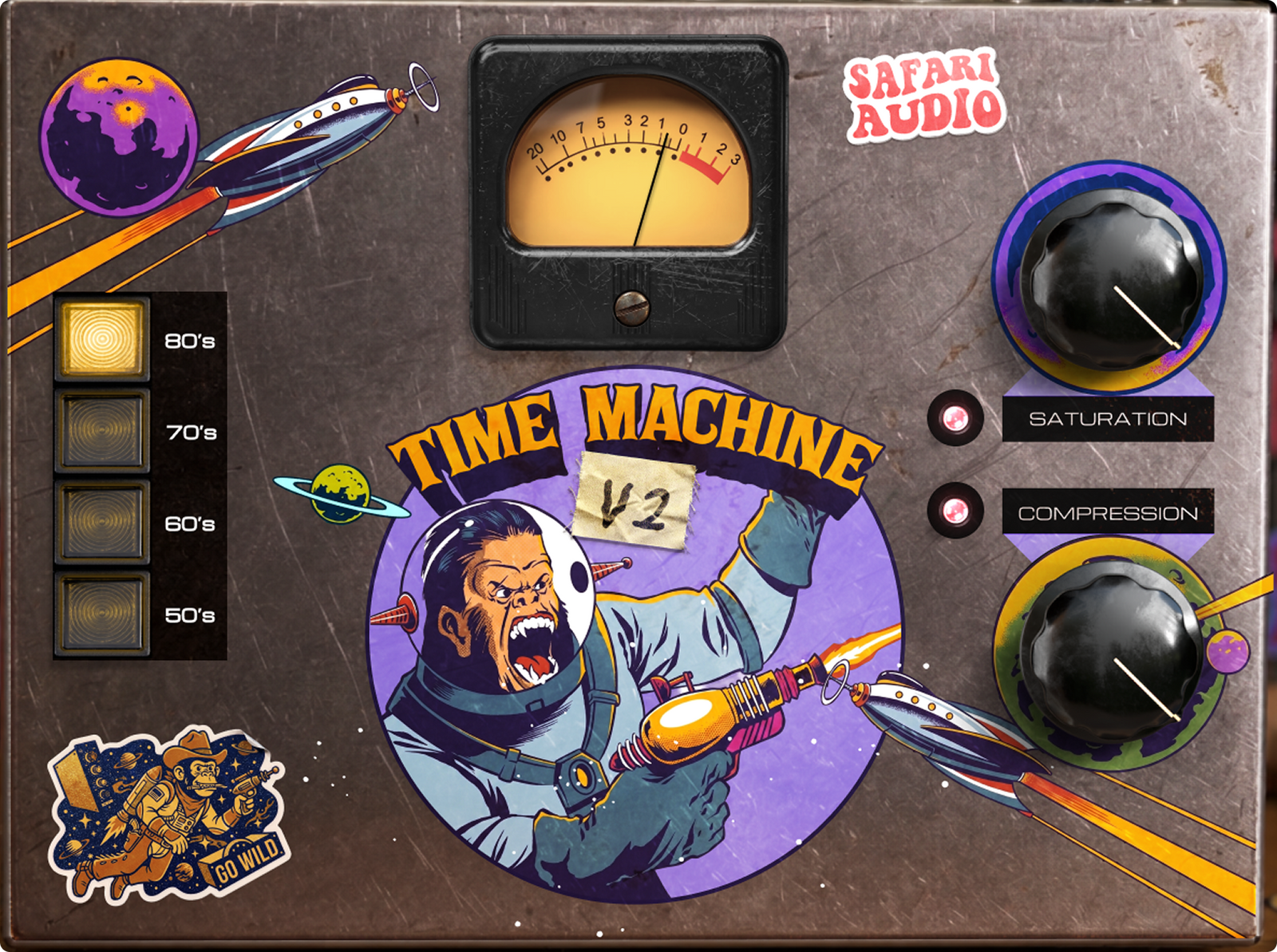 Safari Audio Time Machine V2 vintage era plug-in interface