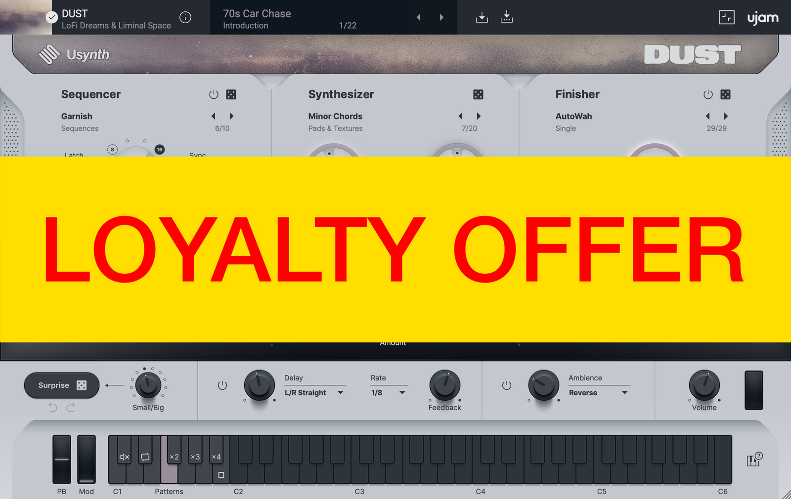 UJAM DUST Loyalty Offer — UJAM