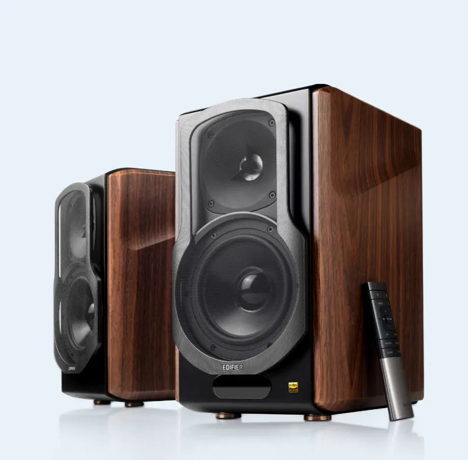 EDIFIER S2000MKIII 2.0 Lifestyle Active Bookshelf Bluetooth Studio Speakers - BT/AUX/Optical/Coaxial 124W RMS MDF Wood Panel Koala Audio