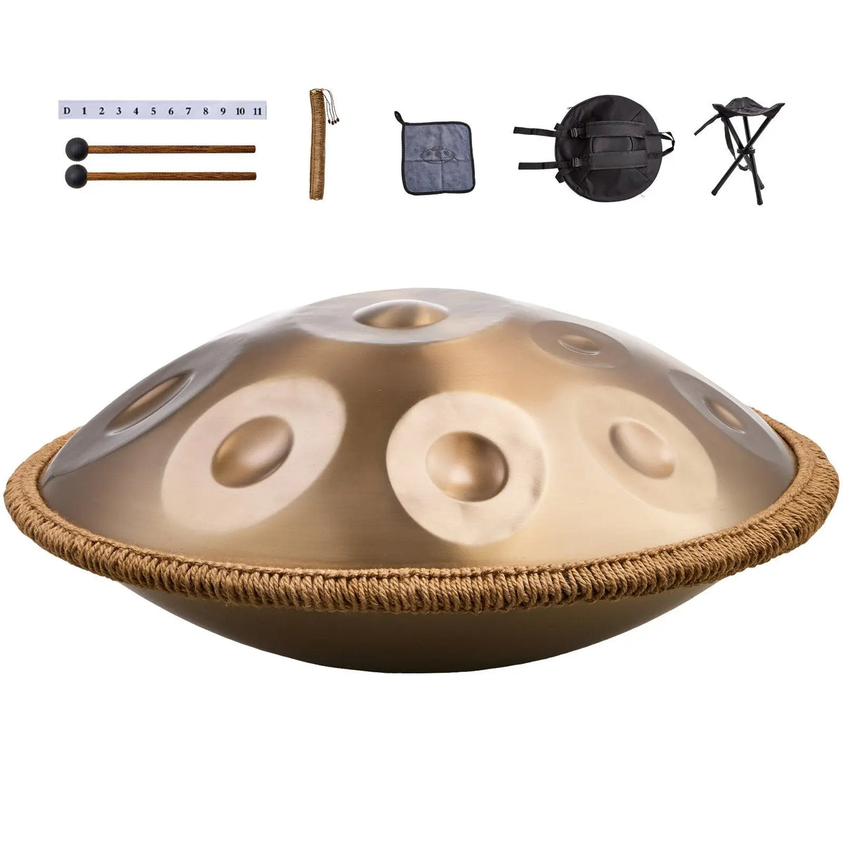 VEVOR Handpan Drum 22 in 12 Notes D Minor Hand Drum Instrument with Mallet Koala Audio