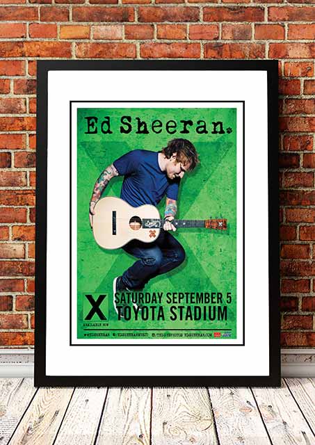 Ed Sheeran ‘Toyota Stadium’ Dallas, USA Concert Poster 2018 - Framed A2