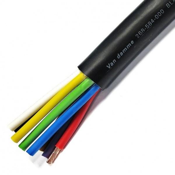 Van Damme Tour Grade 8 x 4mm multicore speaker cable black 100m
