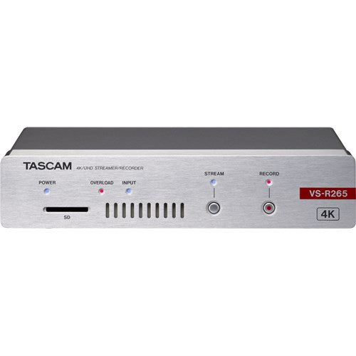 Tascam VS-R265 - 4K Video Streamer Encoder, Decoder and SD Recorder