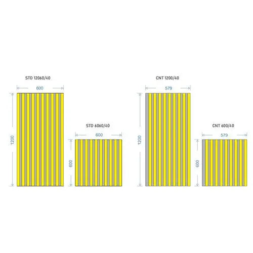 Sonitus Visilio 600X600X41MM with end parts Halifax Oak 25MM PET Sonitus