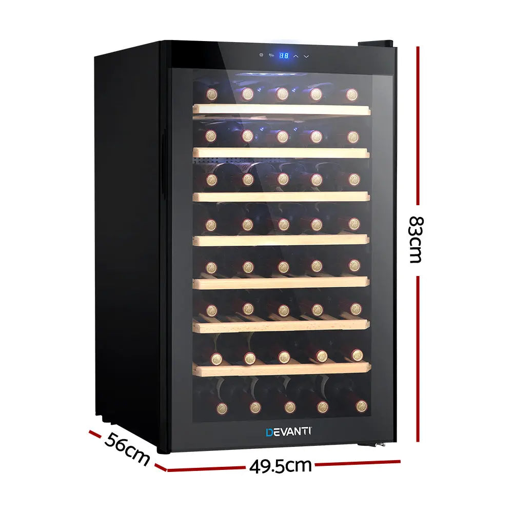 Devanti Wine Fridge Cooler 51 Bottles Devanti