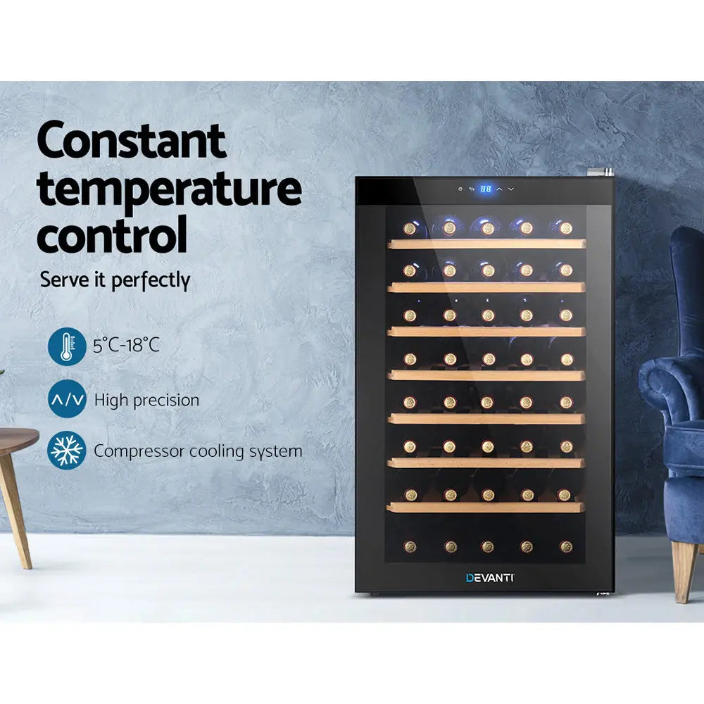 Devanti Wine Fridge Cooler 51 Bottles Devanti